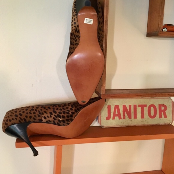 1950's Leopard Cheetah Stiletos 7 1/2B Heels - Picture 4 of 5